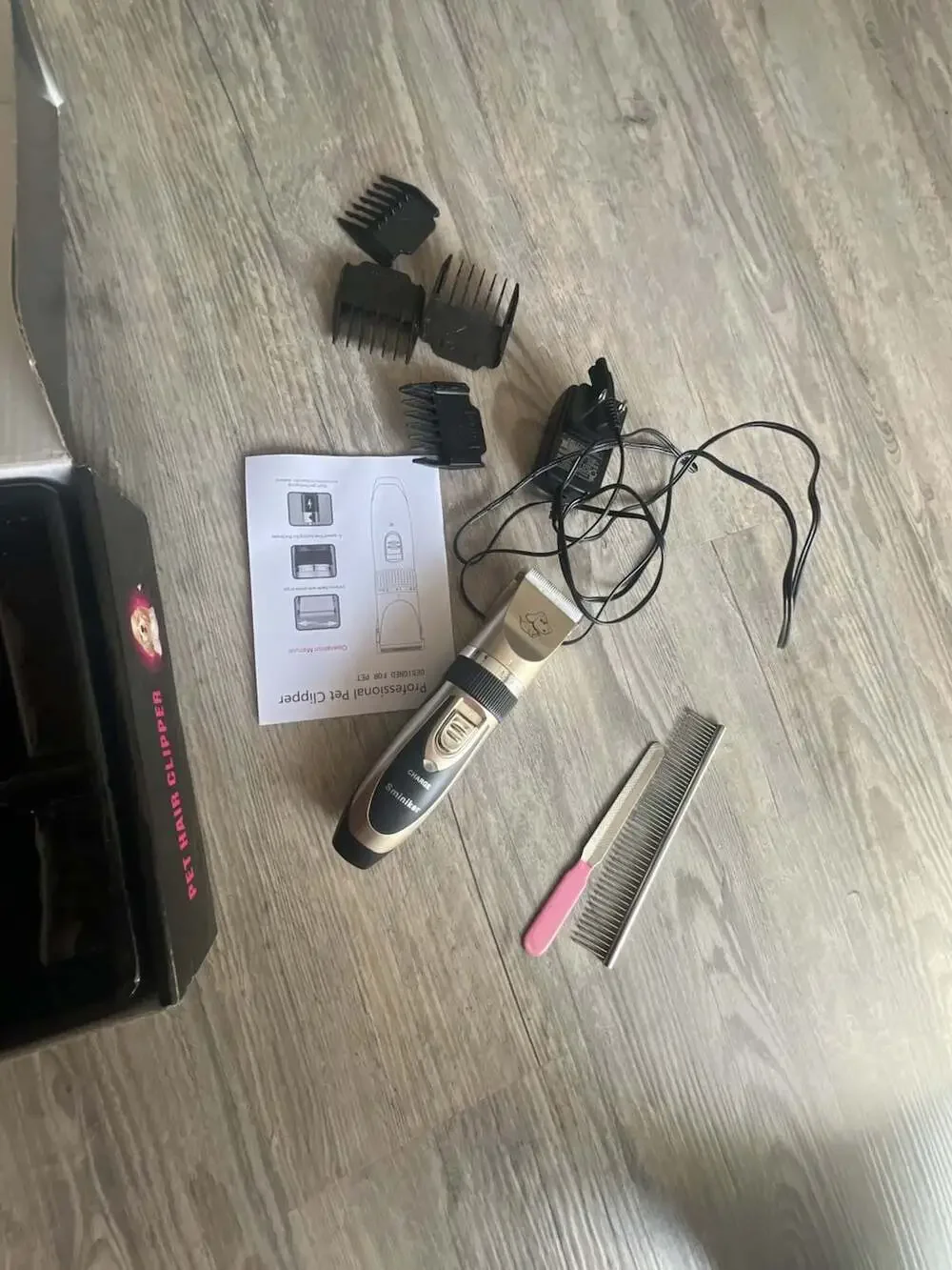 Sminiker Professional Rechargeable Cordless Pet Hair Clipper Pro Grooming Kit